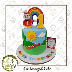 6x6 inches 3500.00 (free 12 cupcakes)