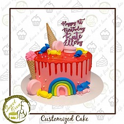 8x3 inches 2500.00 (free 12 cupcakes)